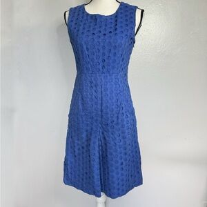 Diane Von Furstenburg Blue cotton Eyelet Size 6